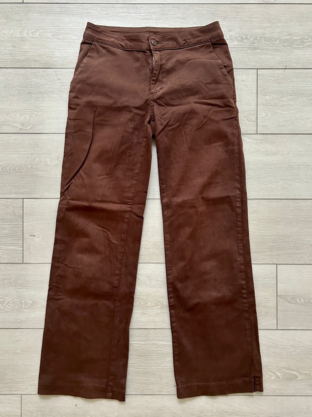 John Galt Brown Straight-Leg Pants